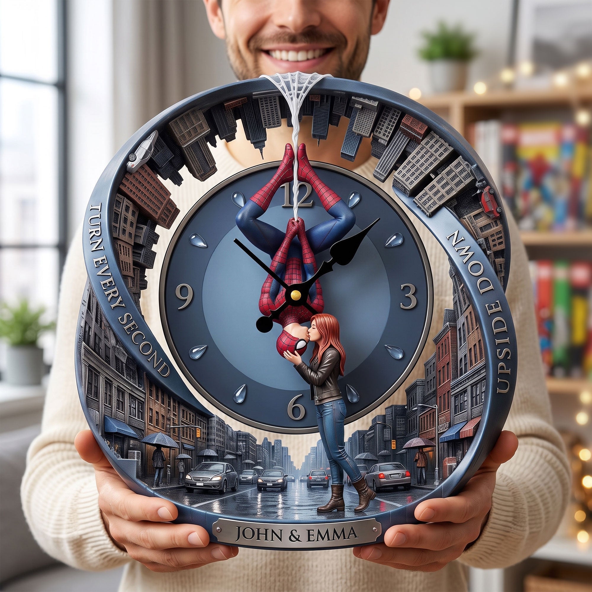 Every Moment With You - Personalized Couples Acrylic Hanging Wall Clock Hanging Wall Clock PopCulturePrints