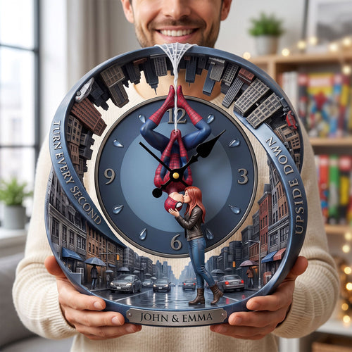 Every Moment With You - Personalized Couples Acrylic Hanging Wall Clock Hanging Wall Clock PopCulturePrints