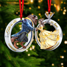 Load image into Gallery viewer, “Tale as old as time” - Fairy Tale Couple Christmas Ornament - Personalized Gifts for Couples Ornament PopCulturePrints
