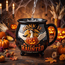 Load image into Gallery viewer, Haunted Goose Cauldron Mug - Personalized Gifts For Halloween 06todh220826 Cauldron Mug PopCulturePrints
