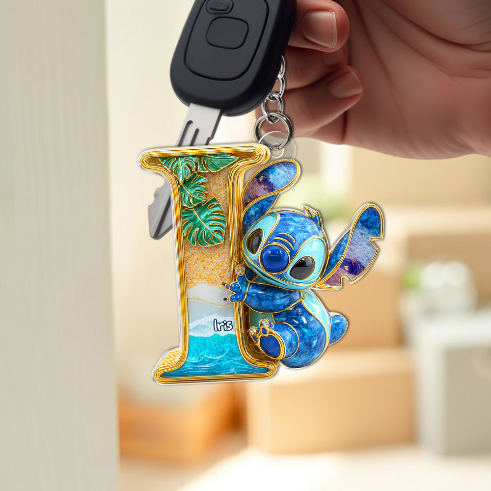 "For the Movie Buff in Your Life – Personalized Keychain with Stitch Design" Keychains PopCulturePrints