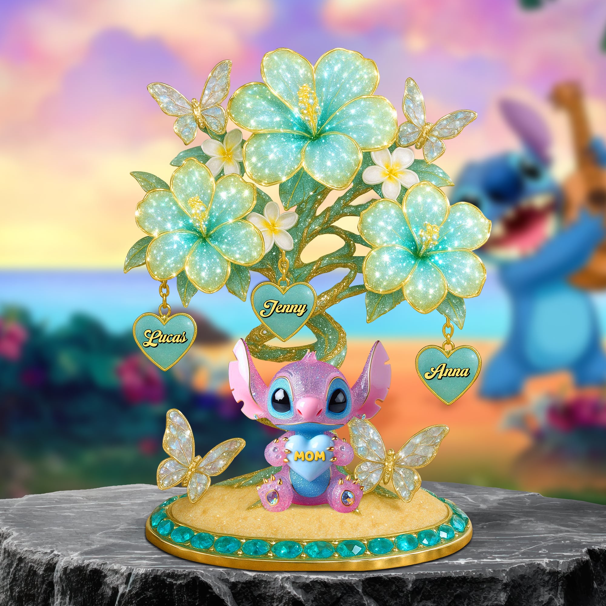 Cherished Moments, Personalized Cartoon Character Plaque - Unique Gift for Mom, Grandma, and More Shaped Plaques PopCulturePrints