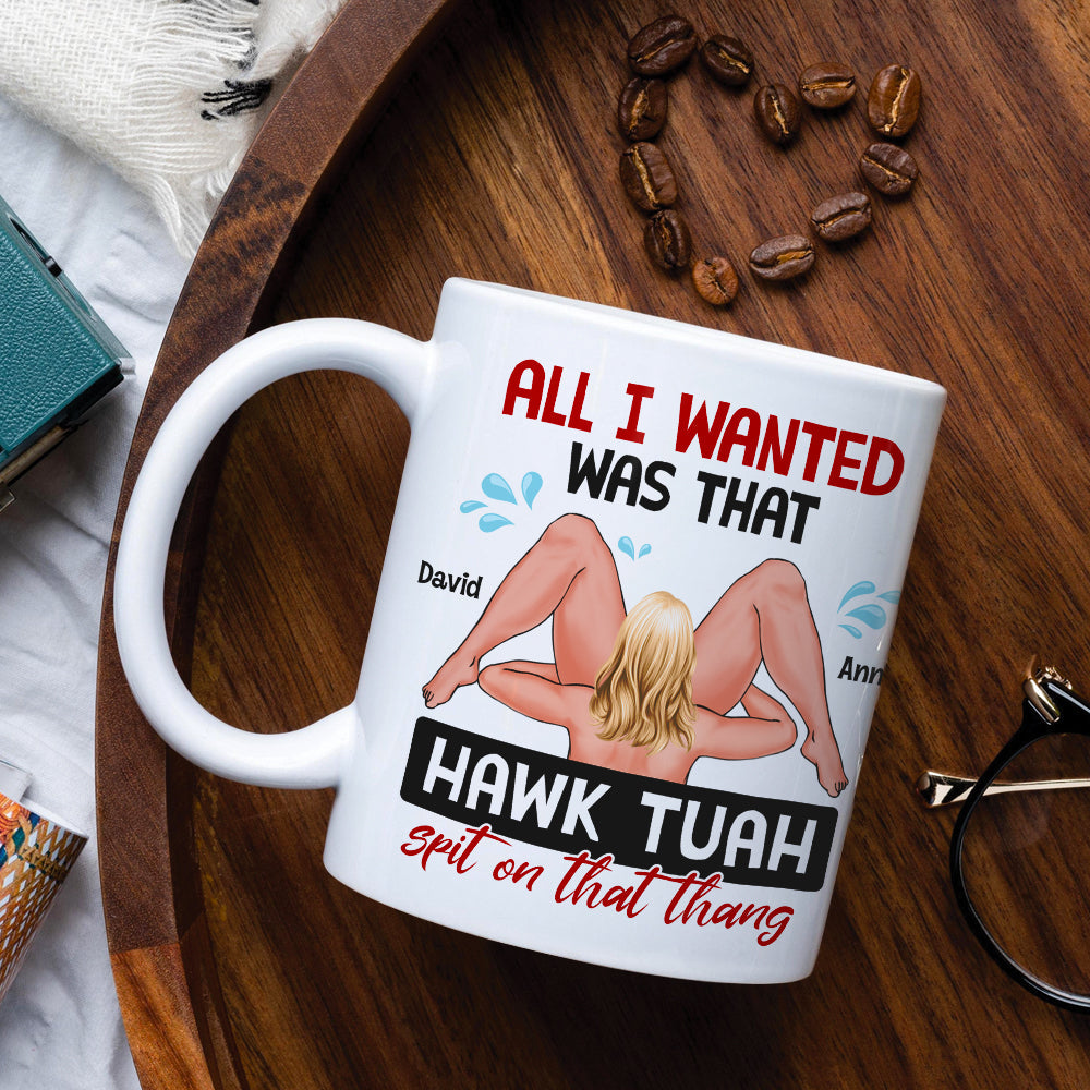 Personalized Naughty Couple White Mug - Custom Names