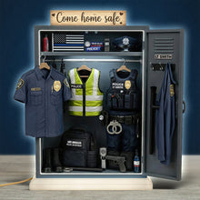 Load image into Gallery viewer, “Come Home Safe” - Police Personal Locker Light Box - Custom Gift for Officers, Sheriffs, Detectives, and First Responders Light Box PopCulturePrints

