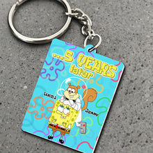 Load image into Gallery viewer, Custom Cartoon Couple Keychain - Perfect 5 Year Anniversary Gift | Valentine&#39;s Day Gifts Keychains PopCulturePrints
