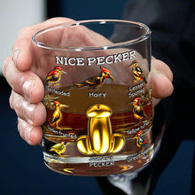 Load image into Gallery viewer, Nice Pecker - Personalized Round Glass for Him - Perfect Gift for Friends &amp; Family Glass PopCulturePrints
