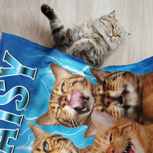 Load image into Gallery viewer, Unleash the Laughter with This Custom Photo of Your Pets - Personalized Pet Blanket for Dog Lovers Pet Blanket PopCulturePrints
