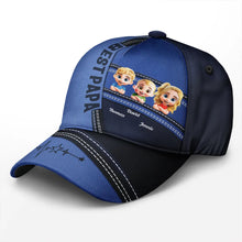 Load image into Gallery viewer, Best Dad Cap - Personalized Classic Cap with Cute Kids Design Classic Cap PopCulturePrints
