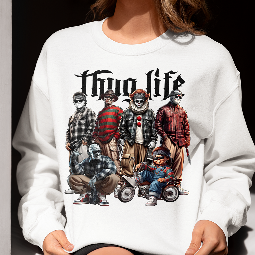 Thug Life Halloween T-Shirt for Horror Movie Fans