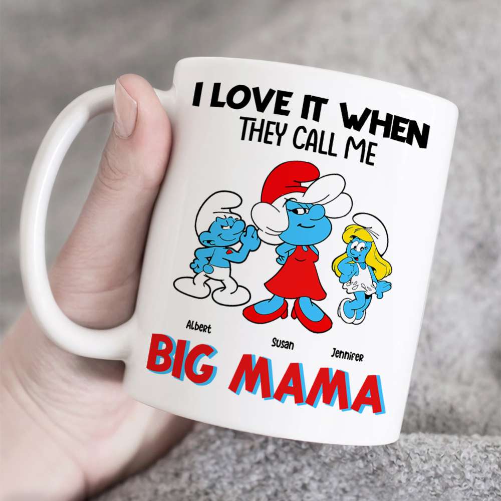 Personalized Cartoon Character Mug for Mom - Big Mama Design Coffee Mug PopCulturePrints