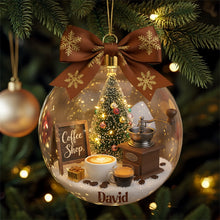 Load image into Gallery viewer, Sip &amp; Celebrate: Vintage Coffee Ornament - Personalized Gift for Coffee Lovers Ornament PopCulturePrints
