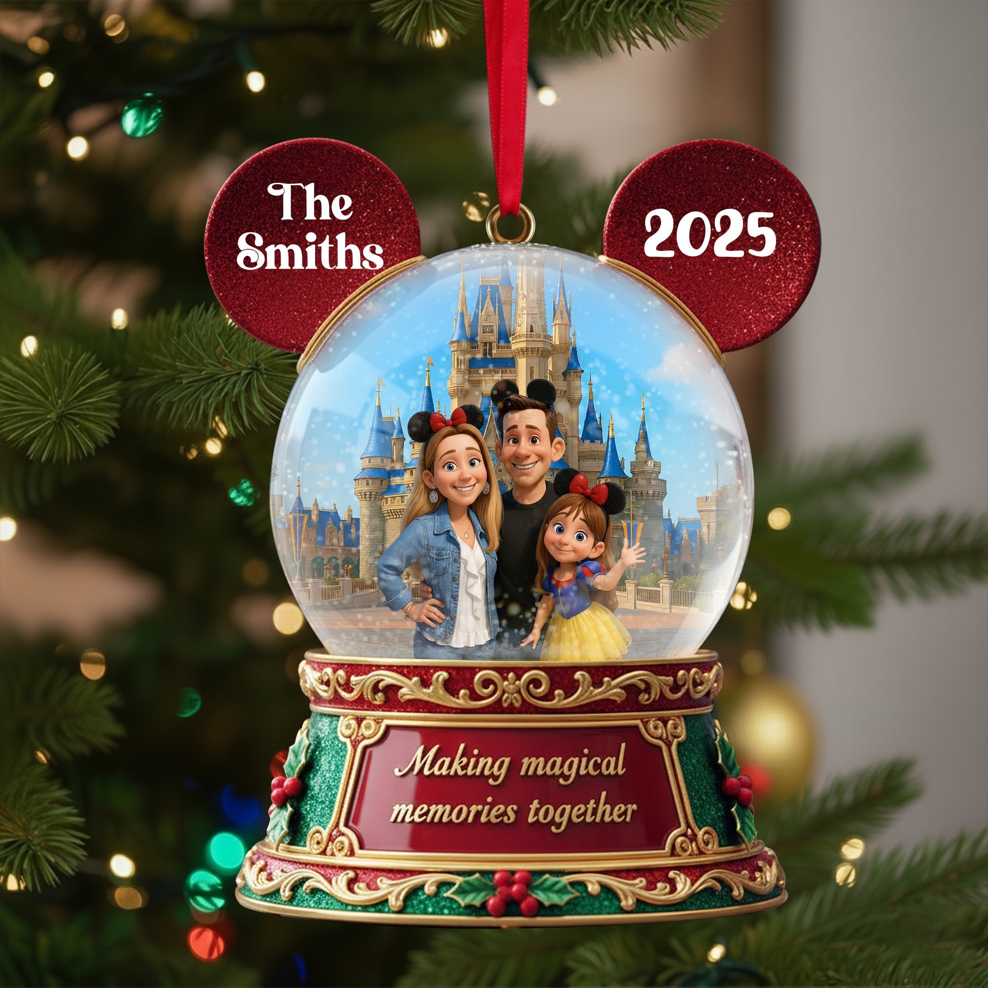 Making Magical Memories Together - Custom Photo Christmas Ornament for Family & Friends Ornament PopCulturePrints