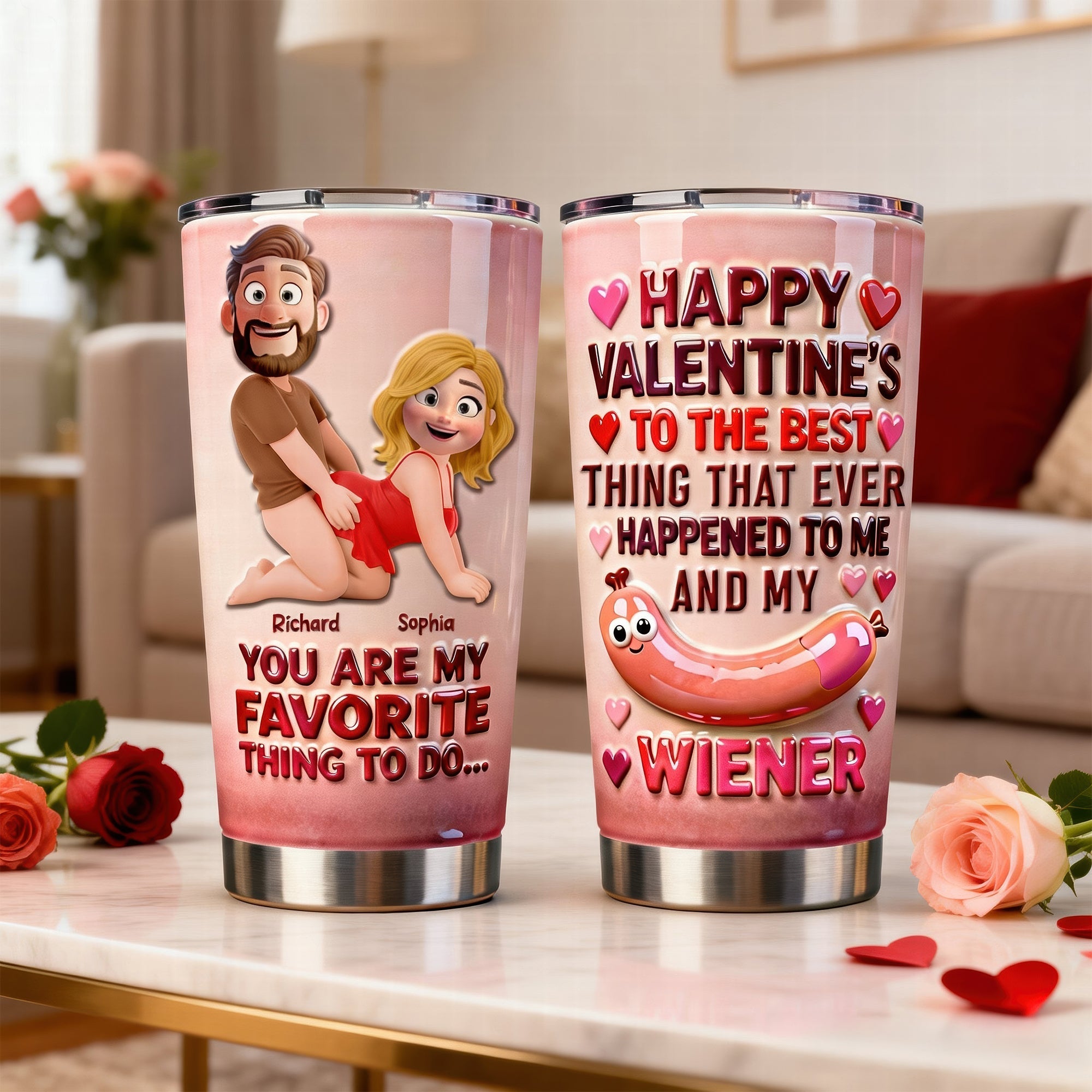 You Are My Favorite Thing To Do - Naughty Couple Tumbler | Personalized Gift for Couples Tumbler Cup PopCulturePrints