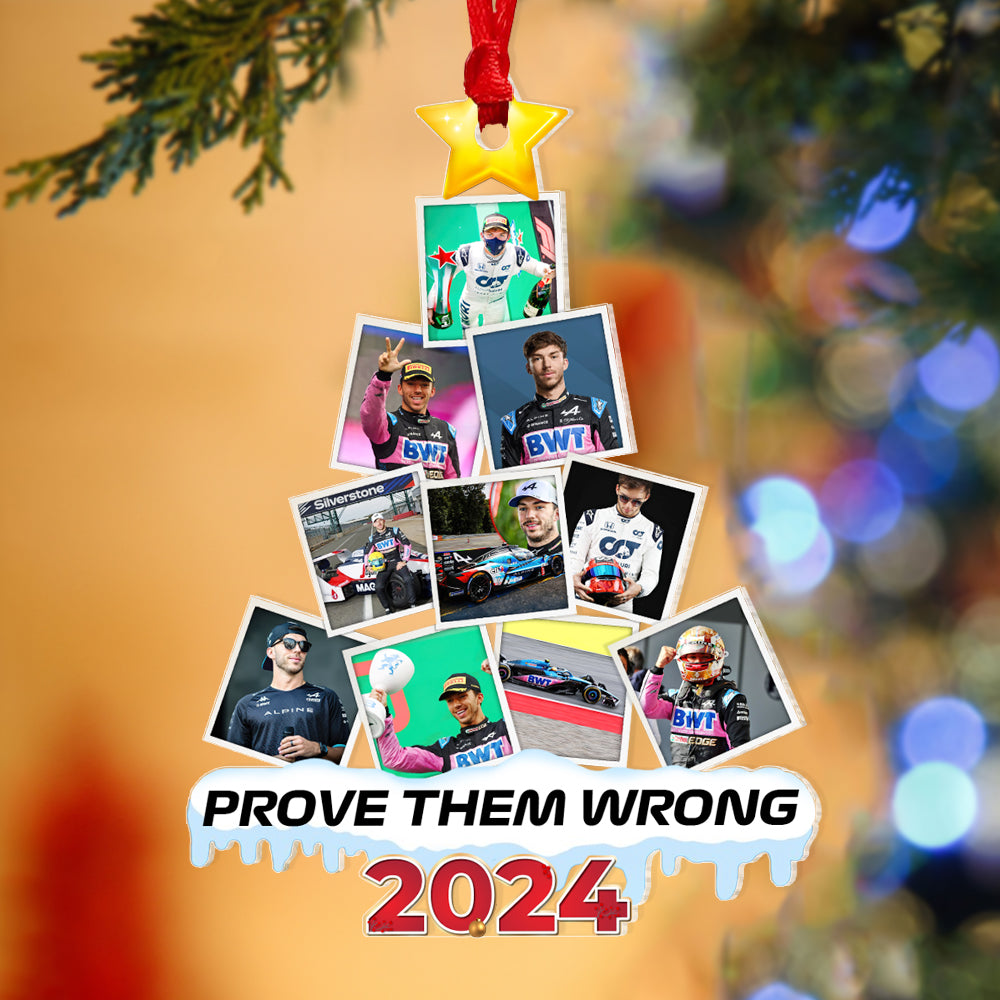 Personalized Racing Fan Christmas Ornament - Prove Them Wrong 2024