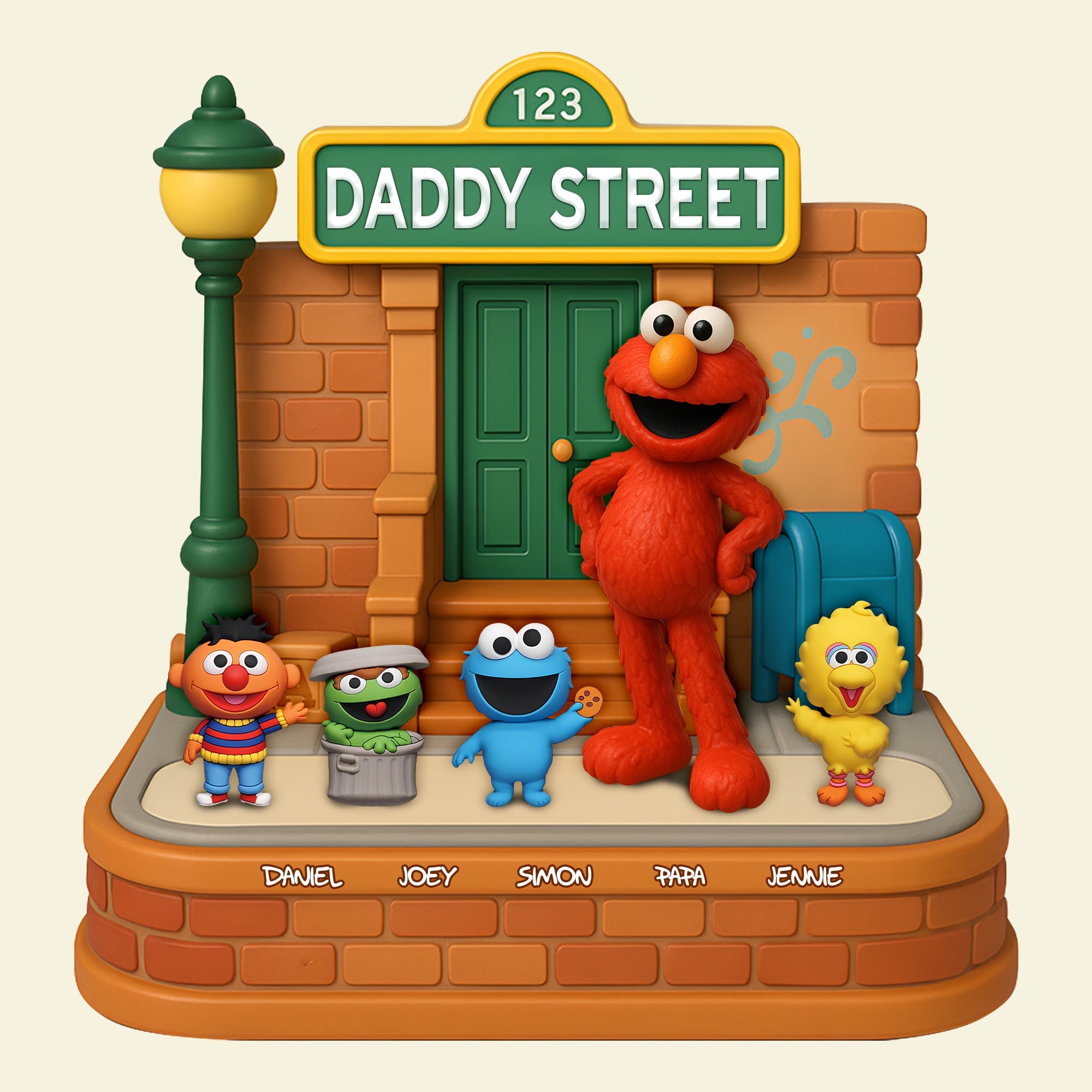 “Welcome to Daddy Street!” - Personalized Daddy Acrylic Plaque - Unique Gift for Dad, Grandpa, and Loved Ones Shaped Plaques PopCulturePrints