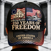Load image into Gallery viewer, "Celebrate 250 Years of Freedom!" - Personalized Classic Cap - Perfect Gift for Patriotic Americans Caps PopCulturePrints

