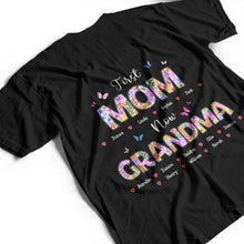 Load image into Gallery viewer, First Mom, Now Grandma - Personalized T-Shirt for Cherished Moments T-shirt PopCulturePrints
