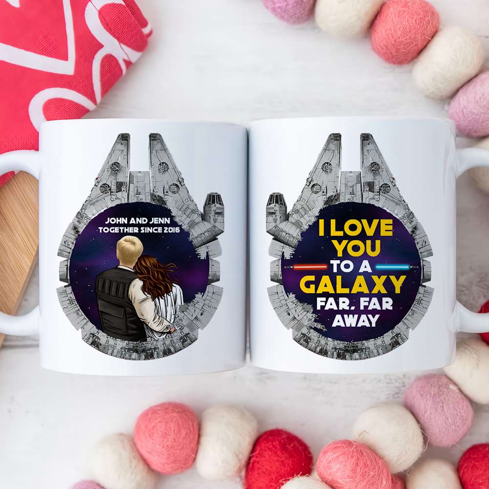 Personalized Galaxy Love Mug Set - Perfect Anniversary and Valentine's Day Gifts Coffee Mug PopCulturePrints