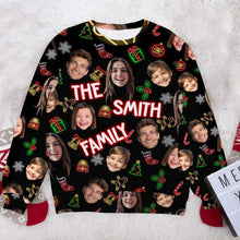 Load image into Gallery viewer, Personalized Family Christmas Photo Hoodie
