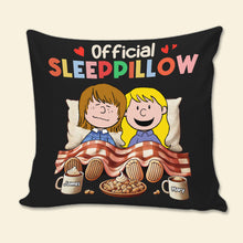 Load image into Gallery viewer, Personalized Official Sleep Pillow for Couples - Cute Cartoon Design Pillow PopCulturePrints
