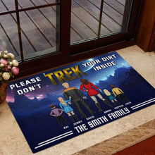 Load image into Gallery viewer, Personalized 'Trek' Sci-Fi Family Door Mat - Custom Gift Doormat PopCulturePrints
