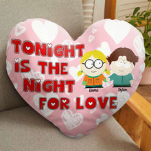 Load image into Gallery viewer, Custom Heart Pillow for Couples - Romantic Valentine's Day Gifts Pillow PopCulturePrints
