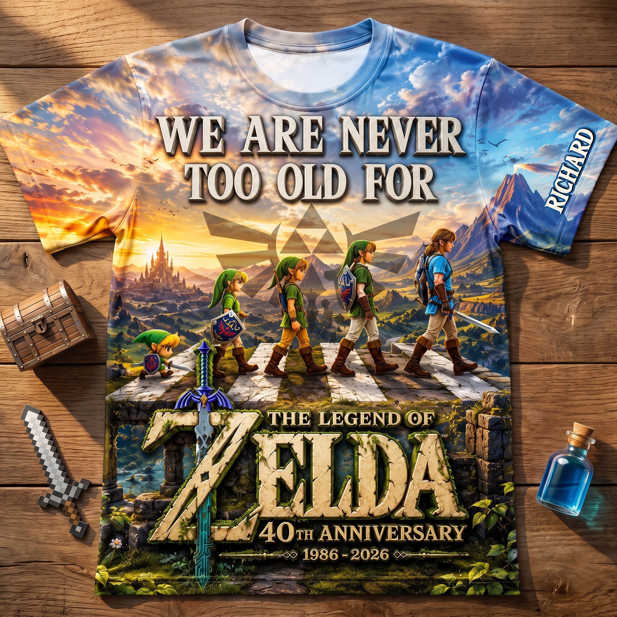 “We Are Never Too Old For” - Personalized 40th Anniversary Childhood Shirt - Unique Gift for Fans, Friends, and Family