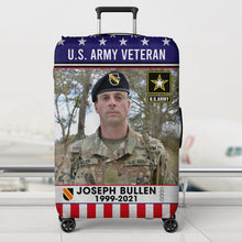 Load image into Gallery viewer, Personalized U.S. Army Veteran Luggage Cover
