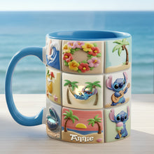 Load image into Gallery viewer, &quot;Sip into Paradise&quot; - Tropical Vacation Scene Accent Mug - Personalized Gifts for Everyone Coffee Mug PopCulturePrints
