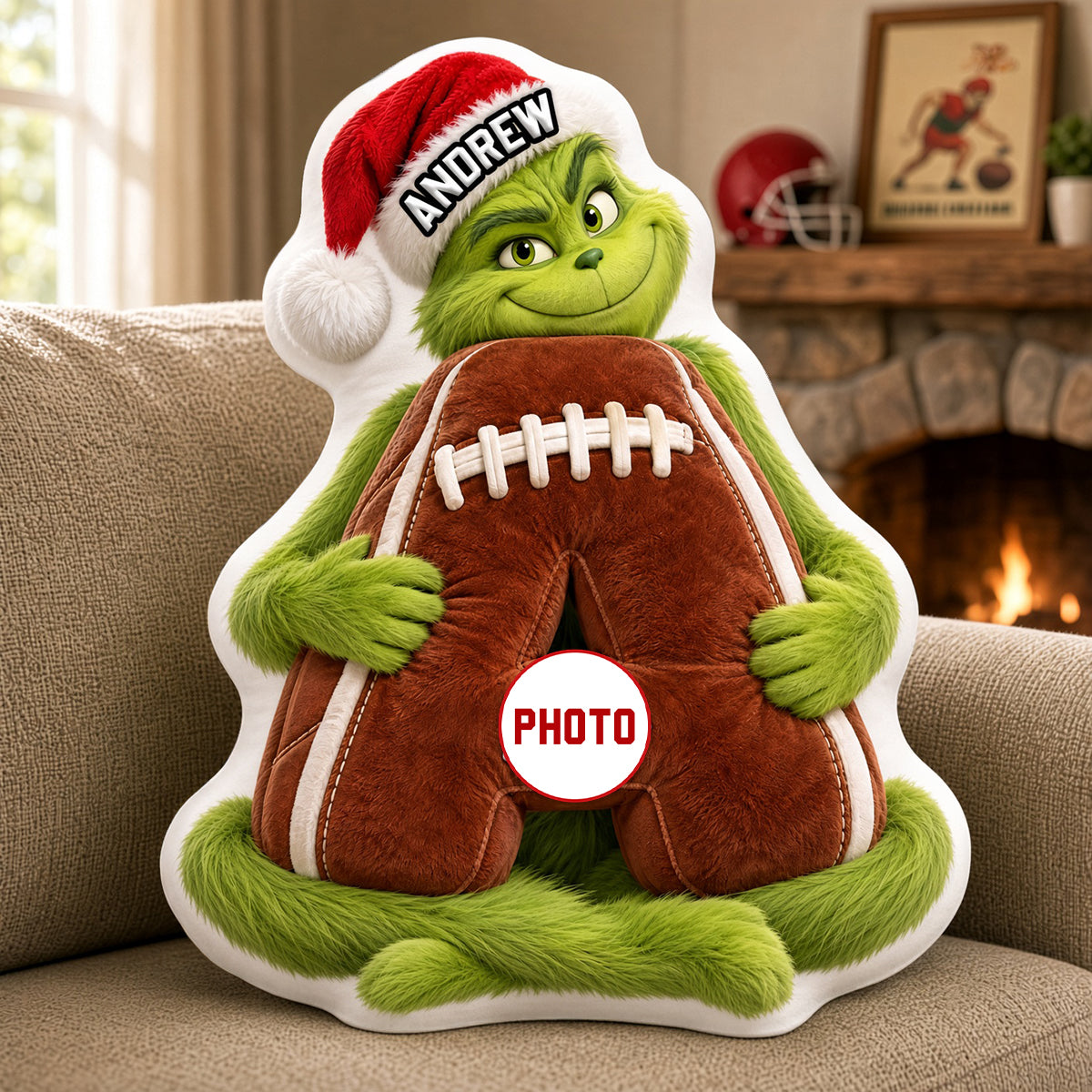 Bring Joy to Your Game Day - Playful Alphabet Sports Pillow - Personalized Gifts for Sport Lovers Pillow PopCulturePrints