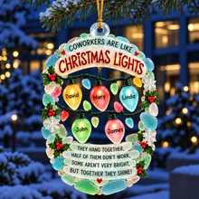 Load image into Gallery viewer, Coworker Christmas Light Ornament - Personalized Gifts For Coworker 04naqn091026 Ornament PopCulturePrints
