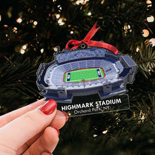 Load image into Gallery viewer, Customizable American Football Stadium Ornament | Highmark Stadium Decoration Ornament PopCulturePrints

