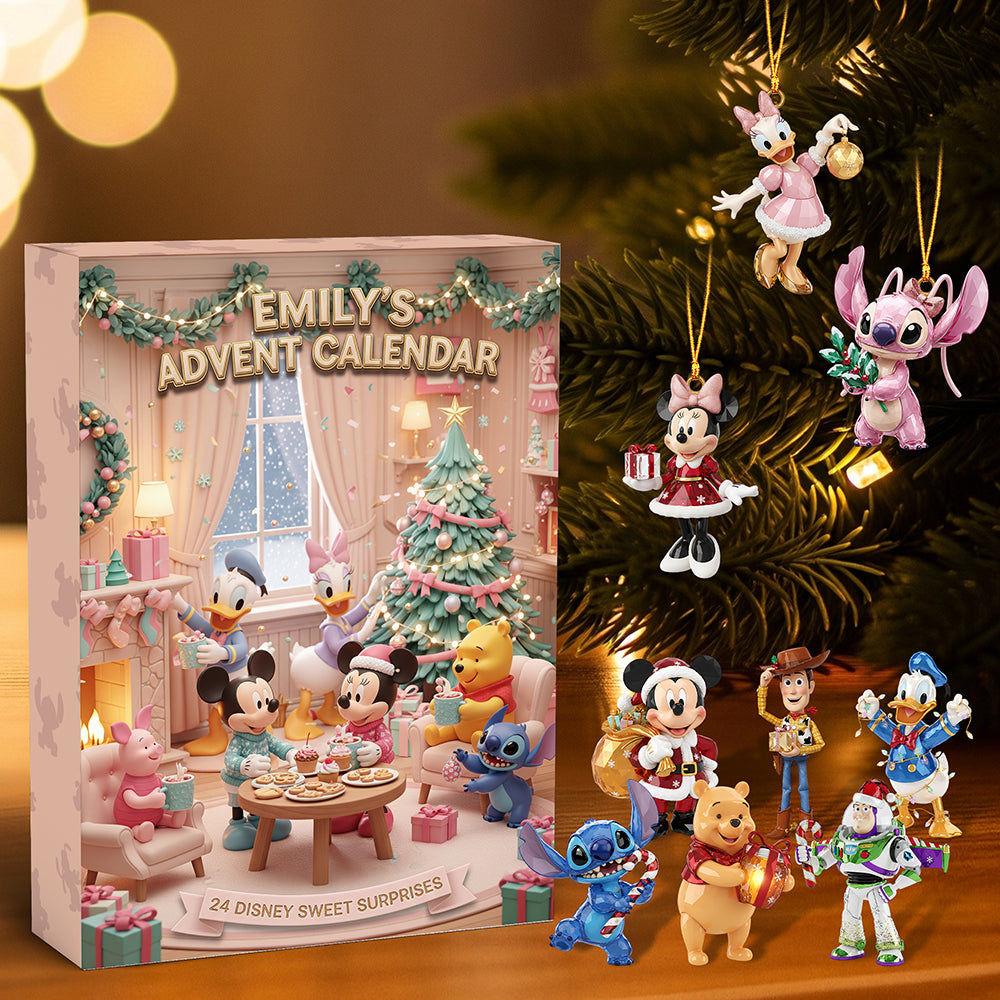 Bring Joy This Christmas with Our Personalized Advent Calendar - Custom Gift for Kids and Disney Fans Advent Calendar PopCulturePrints