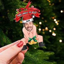 Load image into Gallery viewer, Jingle My Bells - Custom Couple Christmas Ornaments Ornament PopCulturePrints
