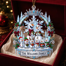 Load image into Gallery viewer, Celebrate Family Love with Our Adorable Snowman Christmas Ornament – Personalized Gifts for Everyone!
