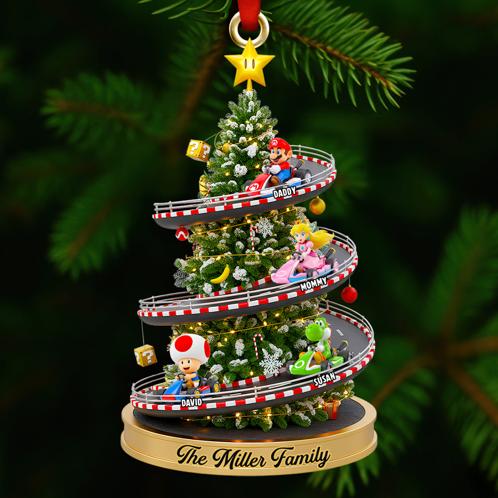 Racing Family Christmas Tree Ornament - Personalized Gifts for Family Ornament PopCulturePrints