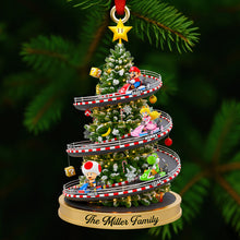 Load image into Gallery viewer, Racing Family Christmas Tree Ornament - Personalized Gifts for Family Ornament PopCulturePrints

