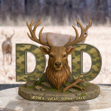 Load image into Gallery viewer, &quot;A Unique Tribute to Your Loved Ones - Personalized Hunting Deer Plaque Gift for Dad, Grandpa, Hunters&quot; Shaped Plaques PopCulturePrints

