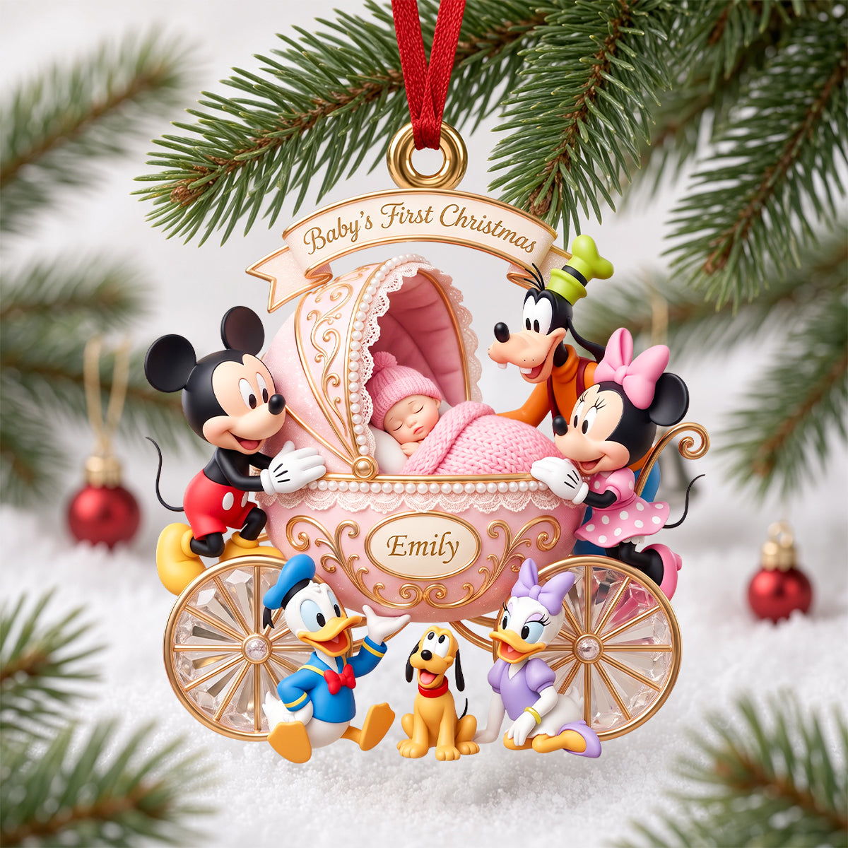 Baby's First Christmas Ornament - A Magical Keepsake for Your Little One Ornament PopCulturePrints