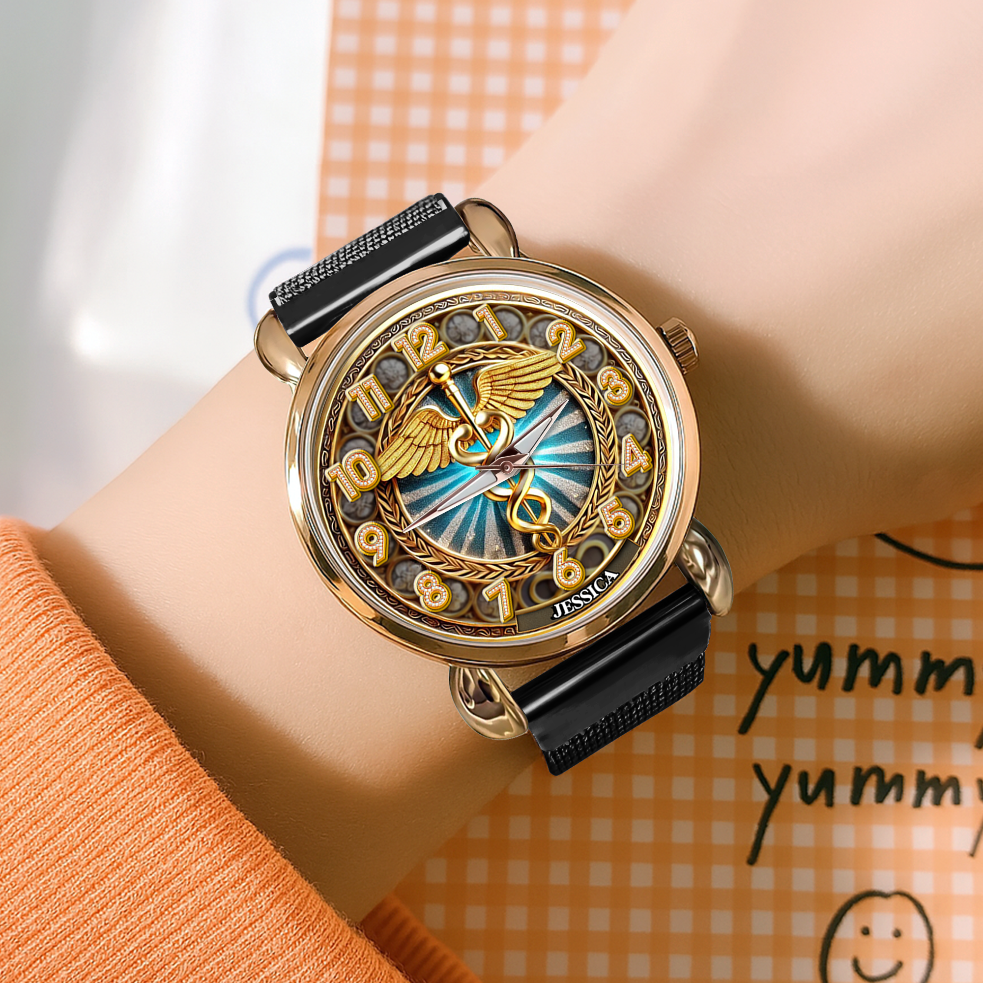 Embrace Your Calling: Nurse Quartz Watch - Personalized Gift for Nurses Quartz Watch PopCulturePrints