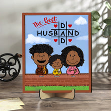 Load image into Gallery viewer, Personalized Wooden Sign for Best Dad &amp; Husband Wood Sign PopCulturePrints
