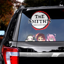 Load image into Gallery viewer, Personalized Demon Slayer Family Car Decal Decal Sticker PopCulturePrints
