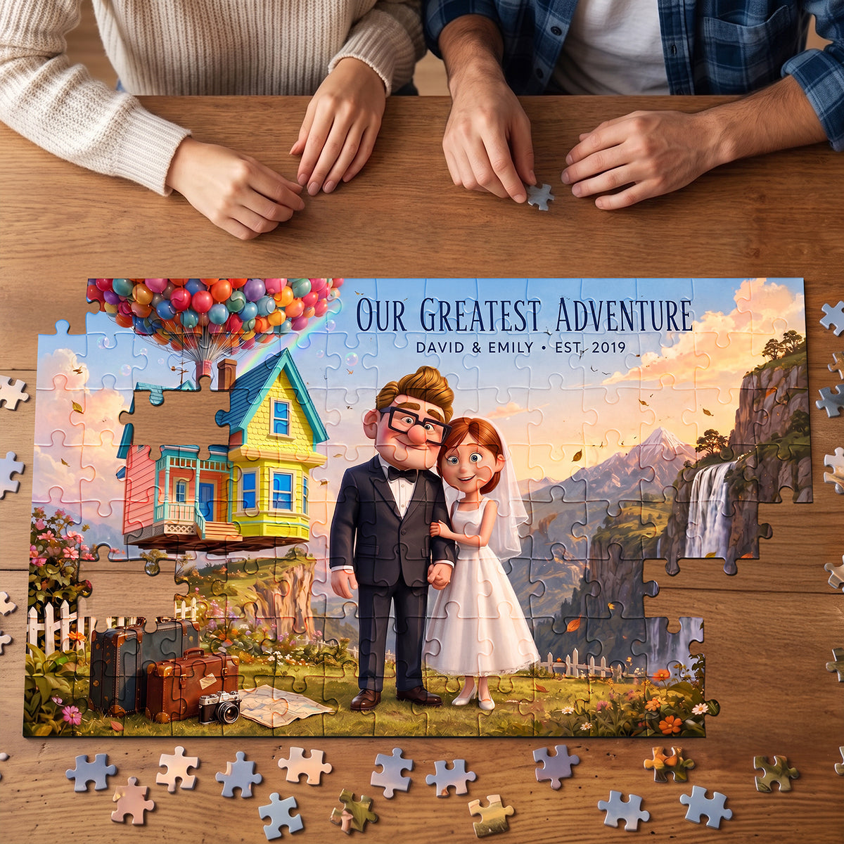 Our Greatest Adventure Jigsaw Puzzle - Personalized Gifts For Couples 05hata140726 Jigsaw Puzzles PopCulturePrints