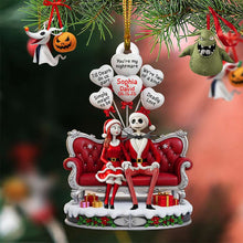 Load image into Gallery viewer, Hauntingly Sweet Couple Christmas Ornament - Personalized Gift for Couples and Anniversaries Ornament PopCulturePrints

