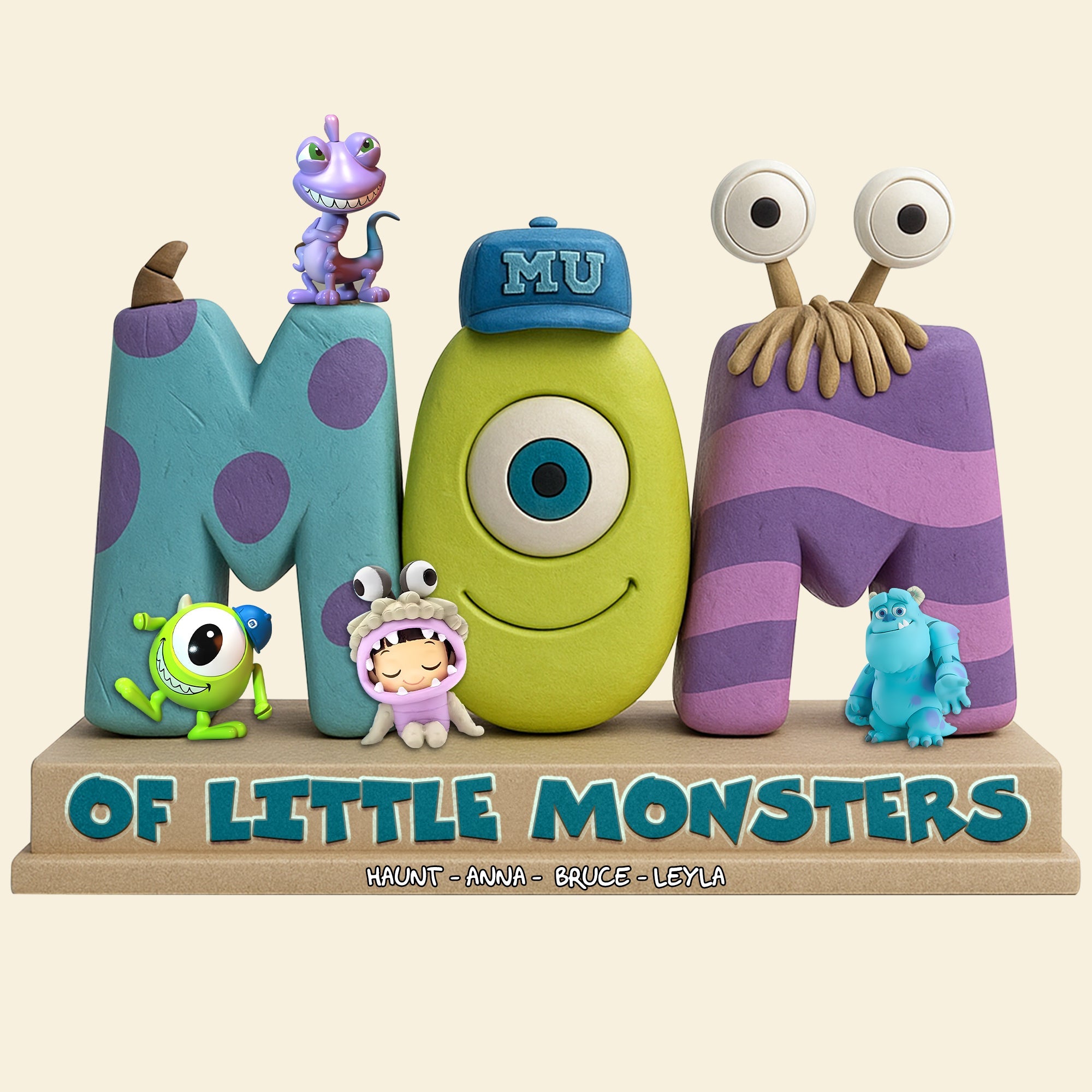 Mommy of Little Monsters - Personalized Gifts for Mother's Day & More Shaped Plaques PopCulturePrints