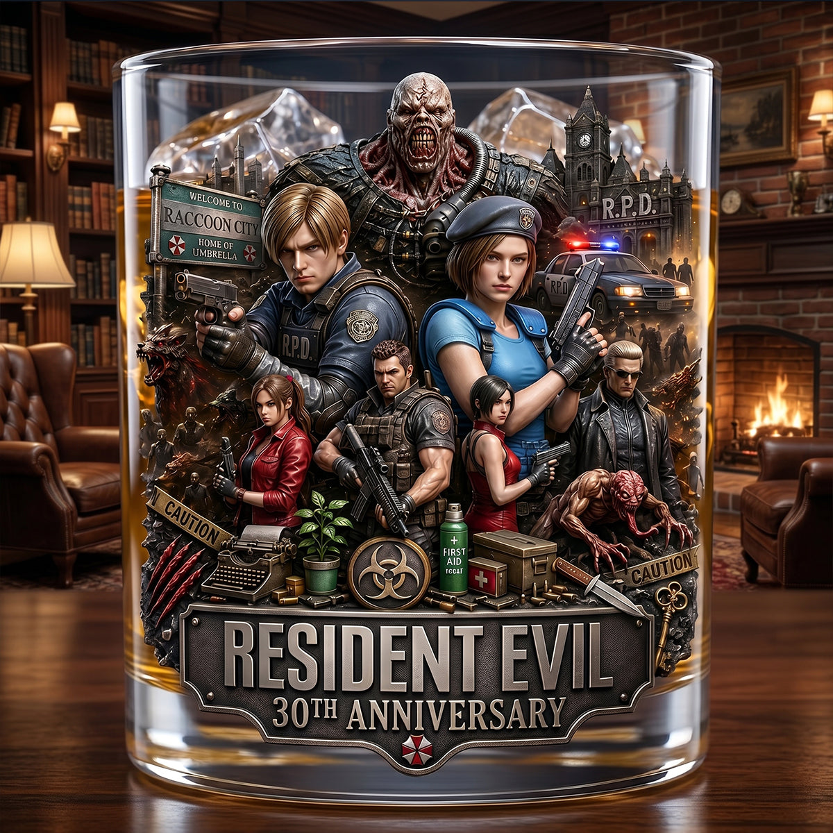 Celebrate 30 Years of Survival - Personalized Round Glass Gift