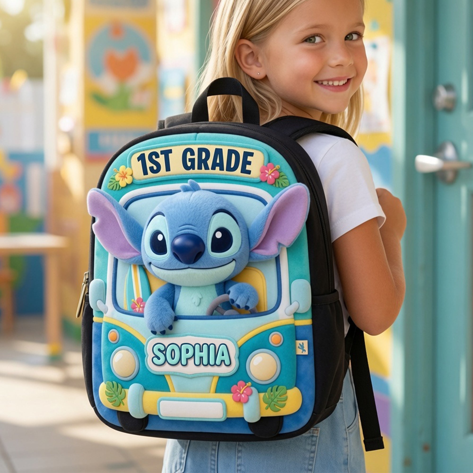 "Back to School Fun with Stitch!" - Personalized Backpack For Kids - Custom Gift for Students Backpack PopCulturePrints