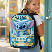 Load image into Gallery viewer, "Back to School Fun with Stitch!" - Personalized Backpack For Kids - Custom Gift for Students Backpack PopCulturePrints
