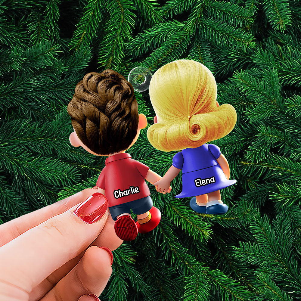 Custom Couple Christmas Ornament | Personalized Holiday Gift | Valentine's Day Gifts Ornament PopCulturePrints