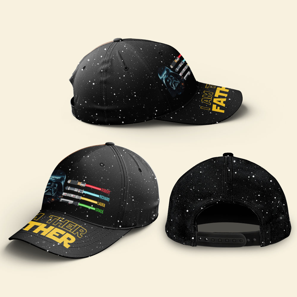 Personalized Star-Themed Cap for Dad - Custom Names